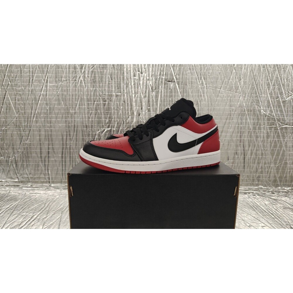 Jordan 1 Low, White/Black-Varsity Red-White, 553558-612, Size - 8.5